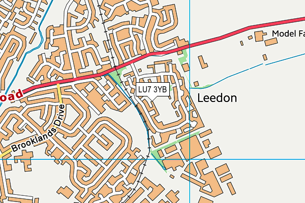 LU7 3YB map - OS VectorMap District (Ordnance Survey)