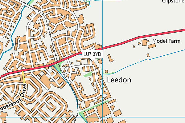 LU7 3YD map - OS VectorMap District (Ordnance Survey)