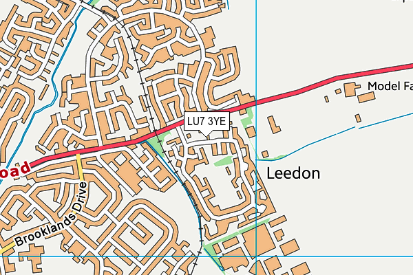 LU7 3YE map - OS VectorMap District (Ordnance Survey)