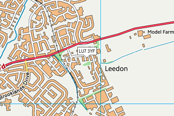 LU7 3YF map - OS VectorMap District (Ordnance Survey)