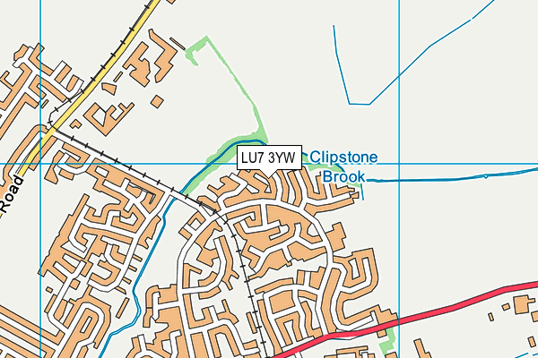 LU7 3YW map - OS VectorMap District (Ordnance Survey)