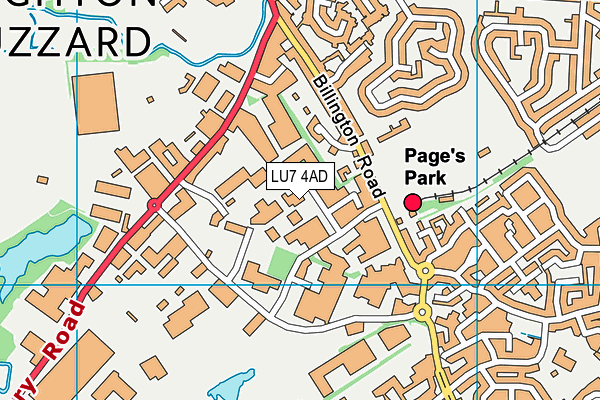 LU7 4AD map - OS VectorMap District (Ordnance Survey)