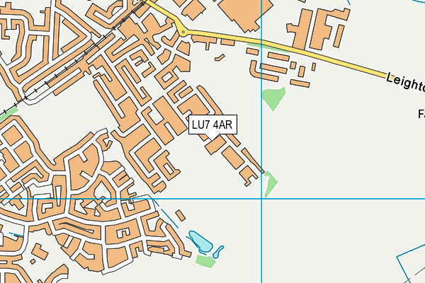 LU7 4AR map - OS VectorMap District (Ordnance Survey)