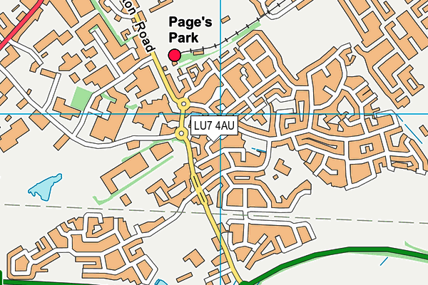 LU7 4AU map - OS VectorMap District (Ordnance Survey)