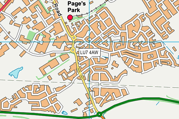 LU7 4AW map - OS VectorMap District (Ordnance Survey)