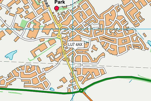 LU7 4AX map - OS VectorMap District (Ordnance Survey)