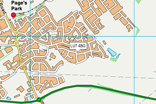 LU7 4BG map - OS VectorMap District (Ordnance Survey)