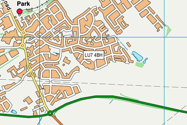 LU7 4BH map - OS VectorMap District (Ordnance Survey)