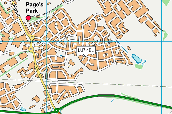 LU7 4BL map - OS VectorMap District (Ordnance Survey)