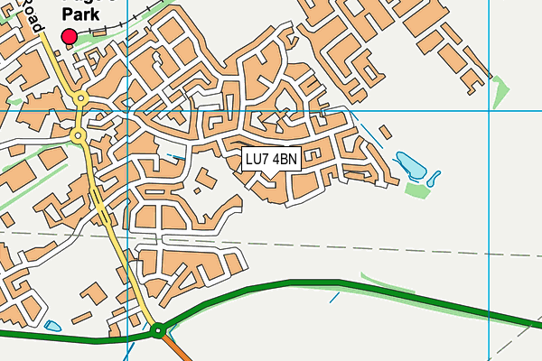 LU7 4BN map - OS VectorMap District (Ordnance Survey)