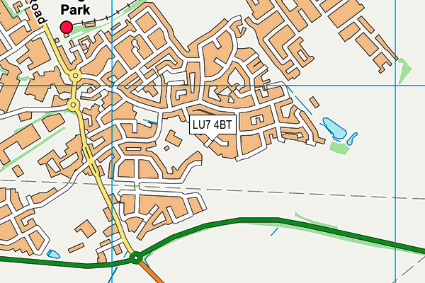 LU7 4BT map - OS VectorMap District (Ordnance Survey)