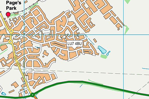 LU7 4BU map - OS VectorMap District (Ordnance Survey)
