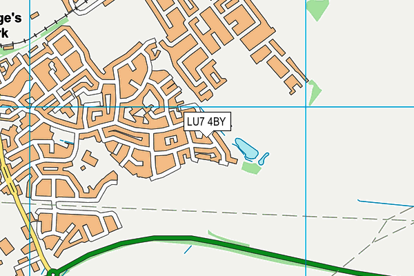 LU7 4BY map - OS VectorMap District (Ordnance Survey)