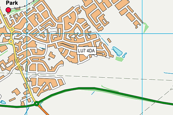 LU7 4DA map - OS VectorMap District (Ordnance Survey)