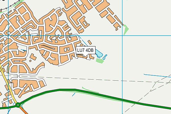 LU7 4DB map - OS VectorMap District (Ordnance Survey)