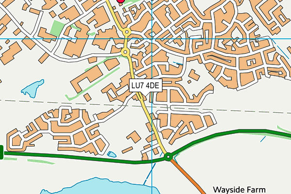 LU7 4DE map - OS VectorMap District (Ordnance Survey)