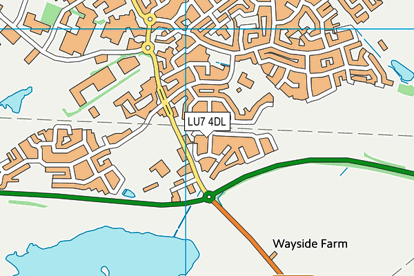 LU7 4DL map - OS VectorMap District (Ordnance Survey)