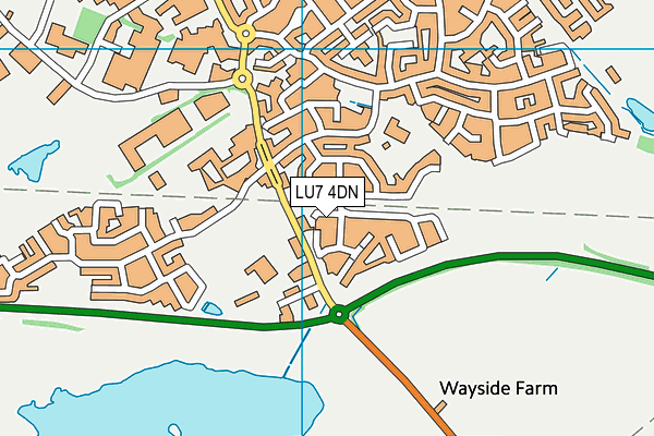 LU7 4DN map - OS VectorMap District (Ordnance Survey)
