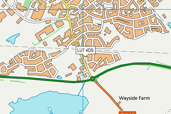LU7 4DS map - OS VectorMap District (Ordnance Survey)
