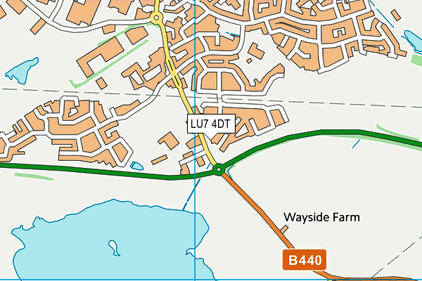 LU7 4DT map - OS VectorMap District (Ordnance Survey)