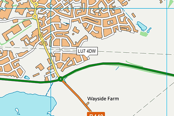 LU7 4DW map - OS VectorMap District (Ordnance Survey)