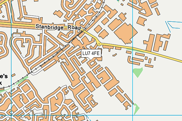 LU7 4FE map - OS VectorMap District (Ordnance Survey)