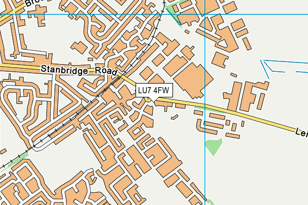 LU7 4FW map - OS VectorMap District (Ordnance Survey)