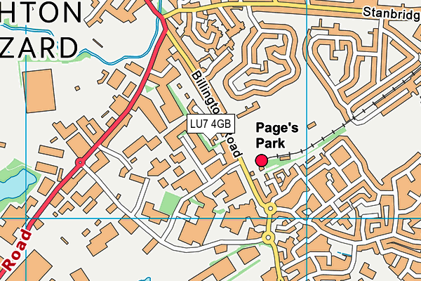 Pages Park map (LU7 4GB) - OS VectorMap District (Ordnance Survey)