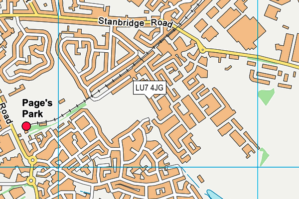 LU7 4JG map - OS VectorMap District (Ordnance Survey)