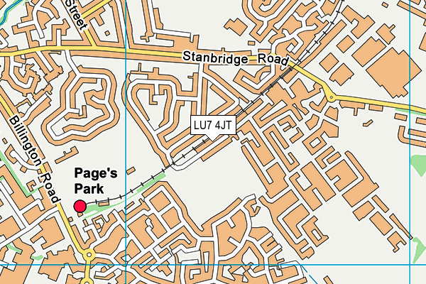 Pages Field map (LU7 4JT) - OS VectorMap District (Ordnance Survey)