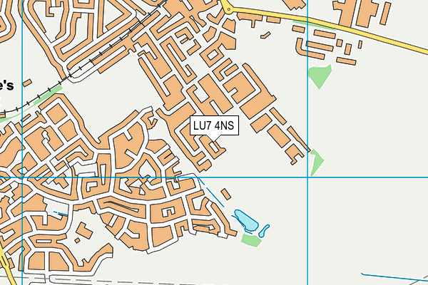 LU7 4NS map - OS VectorMap District (Ordnance Survey)