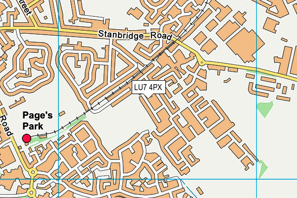 LU7 4PX map - OS VectorMap District (Ordnance Survey)