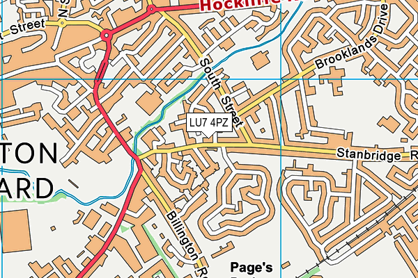 LU7 4PZ map - OS VectorMap District (Ordnance Survey)