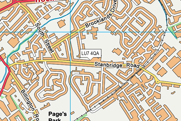 LU7 4QA map - OS VectorMap District (Ordnance Survey)