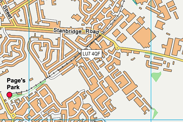 LU7 4QF map - OS VectorMap District (Ordnance Survey)