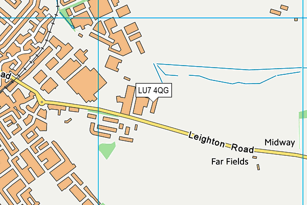 LU7 4QG map - OS VectorMap District (Ordnance Survey)