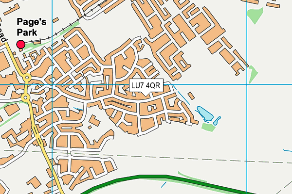 LU7 4QR map - OS VectorMap District (Ordnance Survey)