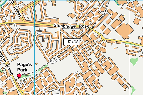 LU7 4QS map - OS VectorMap District (Ordnance Survey)