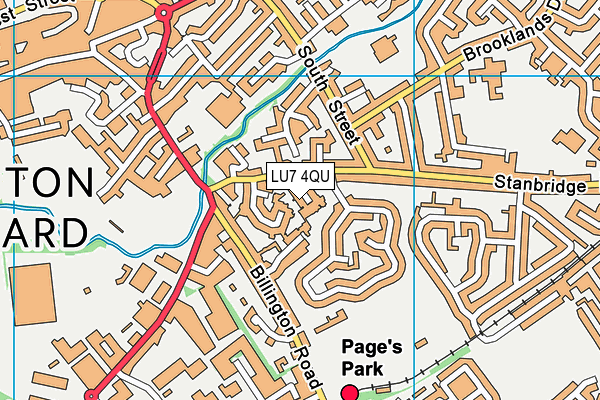 LU7 4QU map - OS VectorMap District (Ordnance Survey)