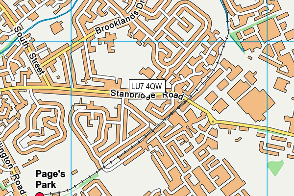 LU7 4QW map - OS VectorMap District (Ordnance Survey)