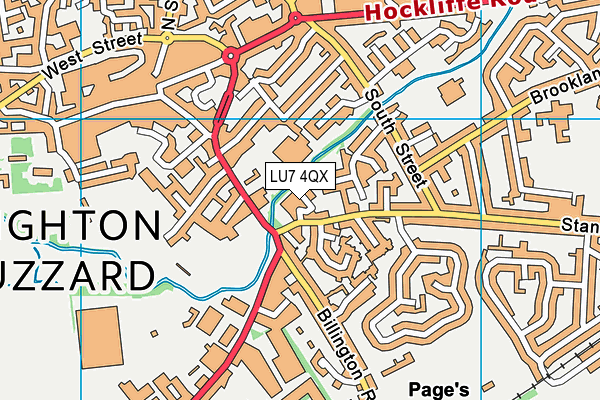 LU7 4QX map - OS VectorMap District (Ordnance Survey)