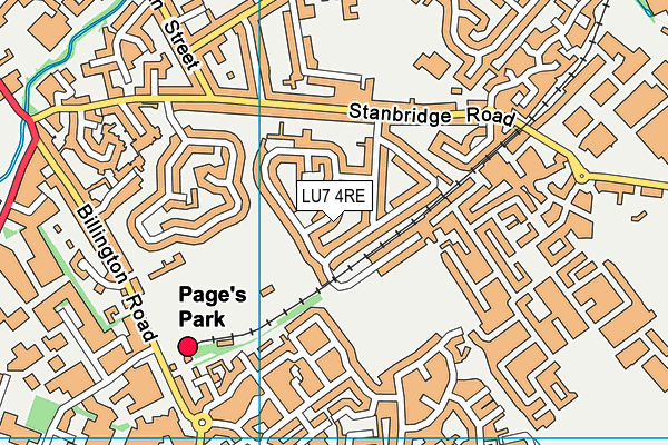 LU7 4RE map - OS VectorMap District (Ordnance Survey)