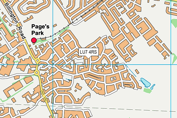 LU7 4RS map - OS VectorMap District (Ordnance Survey)