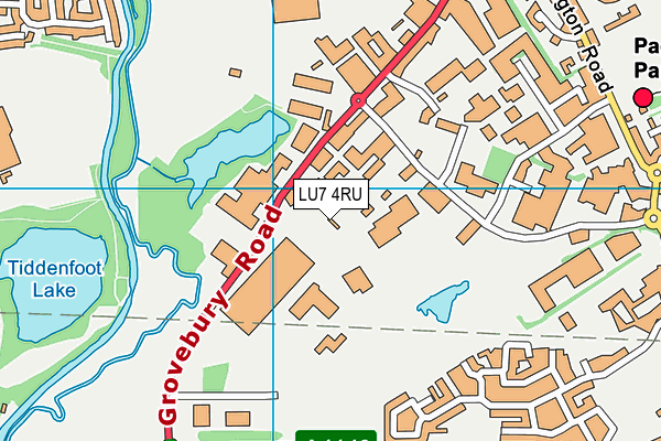 LU7 4RU map - OS VectorMap District (Ordnance Survey)