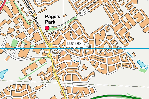 LU7 4RX map - OS VectorMap District (Ordnance Survey)