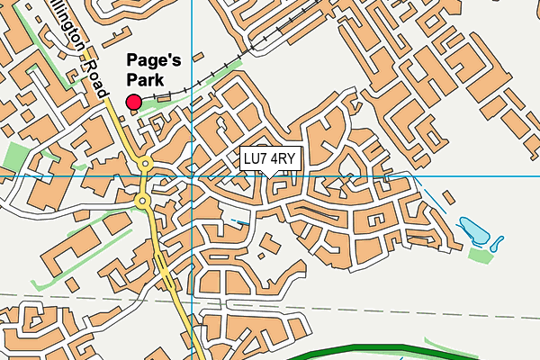 LU7 4RY map - OS VectorMap District (Ordnance Survey)