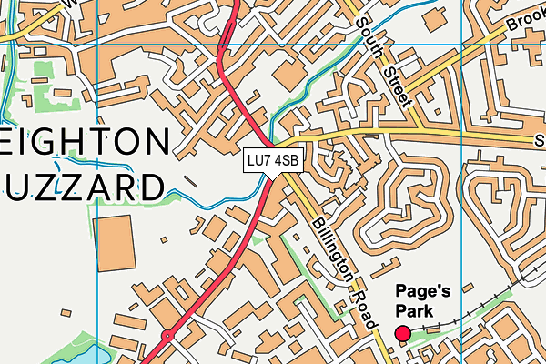 LU7 4SB map - OS VectorMap District (Ordnance Survey)