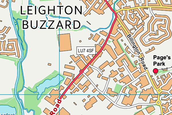 LU7 4SF map - OS VectorMap District (Ordnance Survey)