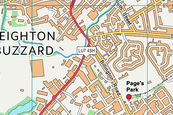 LU7 4SH map - OS VectorMap District (Ordnance Survey)