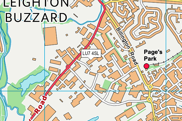 LU7 4SL map - OS VectorMap District (Ordnance Survey)